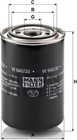 Mann-Filter W 940/30 - Маслен филтър vvparts.bg