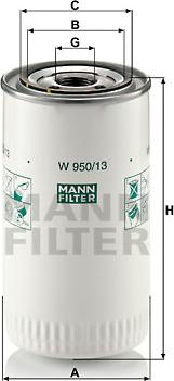 Mann-Filter W 950/13 - Маслен филтър vvparts.bg