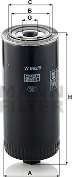 Mann-Filter W 962/6 - Маслен филтър vvparts.bg