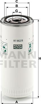 Mann-Filter W 962/8 - Маслен филтър vvparts.bg