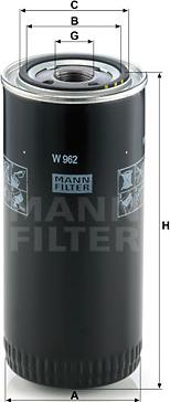 Mann-Filter W 962 - Маслен филтър vvparts.bg