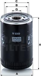 Mann-Filter W 9069 - Маслен филтър vvparts.bg