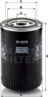 Mann-Filter W 9009 - Маслен филтър vvparts.bg