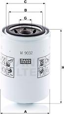 Mann-Filter W 9032 - Маслен филтър vvparts.bg