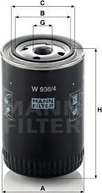 Mann-Filter W 936/4 - Маслен филтър vvparts.bg