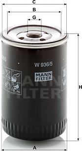 Mann-Filter W 936/5 - Маслен филтър vvparts.bg