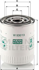 Mann-Filter W 930/13 - Маслен филтър vvparts.bg