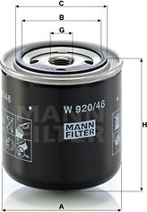 Mann-Filter W 920/46 - Маслен филтър vvparts.bg
