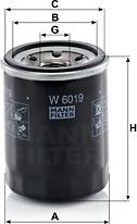 Mann-Filter W 6019 - Маслен филтър vvparts.bg