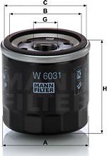 Mann-Filter W 6031 - Маслен филтър vvparts.bg