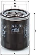 Mann-Filter W 6025 - Маслен филтър vvparts.bg