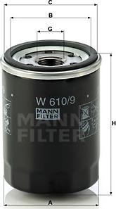 Mann-Filter W 610/9 - Маслен филтър vvparts.bg