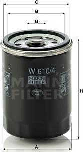 Mann-Filter W 610/4 - Маслен филтър vvparts.bg