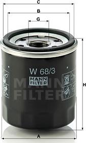 Mann-Filter W 68/3 - Маслен филтър vvparts.bg