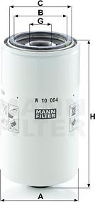 Mann-Filter W 10 004 - Маслен филтър vvparts.bg