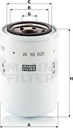 Mann-Filter W 10 020 - Маслен филтър vvparts.bg