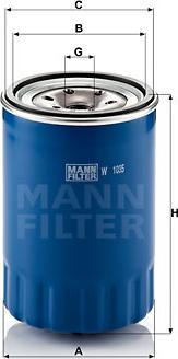 Mann-Filter W 1035 - Маслен филтър vvparts.bg