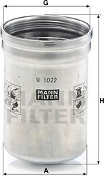 Mann-Filter W 1022 - Маслен филтър vvparts.bg