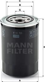 Mann-Filter W 10 703 - Маслен филтър vvparts.bg