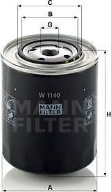 Mann-Filter W 1140 - Маслен филтър vvparts.bg