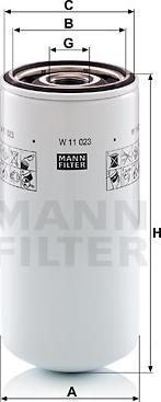 Mann-Filter W 11 023 - Маслен филтър vvparts.bg