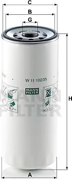 Mann-Filter W 11 102/35 - Маслен филтър vvparts.bg