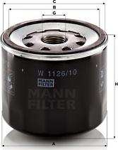 Mann-Filter W 1126/10 - Маслен филтър vvparts.bg