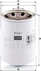 Mann-Filter W 13 011 x - Маслен филтър vvparts.bg