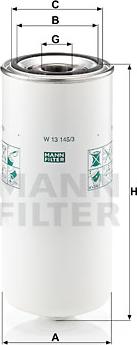 Mann-Filter W 13 145/3 - Маслен филтър vvparts.bg