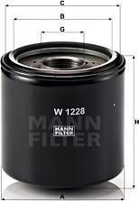 Mann-Filter W 1228 - Маслен филтър vvparts.bg