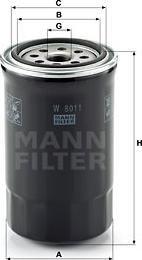 Mann-Filter W 8011 - Маслен филтър vvparts.bg