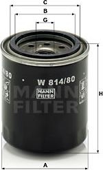 Mann-Filter W 814/80 - Маслен филтър vvparts.bg