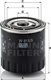 Mann-Filter W 815/5 - Маслен филтър vvparts.bg