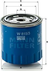 Mann-Filter W 815/3 - Маслен филтър vvparts.bg
