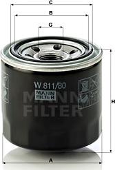 Mann-Filter W 811/80 - Маслен филтър vvparts.bg