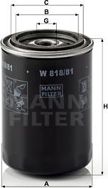 Mann-Filter W 818/81 - Маслен филтър vvparts.bg