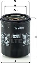 Mann-Filter W 7040 - Маслен филтър vvparts.bg