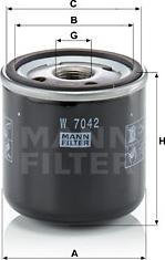 Mann-Filter W 7042 - Маслен филтър vvparts.bg