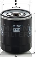 Mann-Filter W 7053 - Маслен филтър vvparts.bg