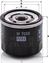 Mann-Filter W 7069 - Маслен филтър vvparts.bg