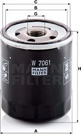 Mann-Filter W 7061 - Маслен филтър vvparts.bg