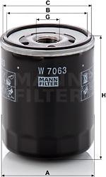 Mann-Filter W 7063 - Маслен филтър vvparts.bg