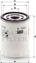 Mann-Filter W 7034 - Маслен филтър vvparts.bg