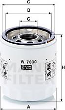 Mann-Filter W 7030 - Маслен филтър vvparts.bg