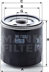 Mann-Filter W 7032 - Маслен филтър vvparts.bg