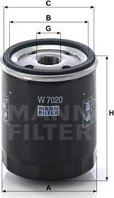 Mann-Filter W 7020 - Маслен филтър vvparts.bg