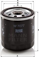 Mann-Filter W 7077 - Маслен филтър vvparts.bg