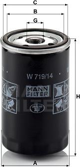 Mann-Filter W 719/14 - Маслен филтър vvparts.bg