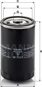 Mann-Filter W 719/1 - Маслен филтър vvparts.bg
