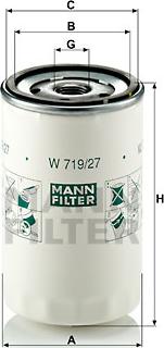 Mann-Filter W 719/27 - Маслен филтър vvparts.bg